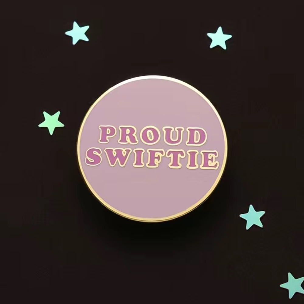 Enamel Pin Proud Swiftie Pink Taylor Swift Eras Tour Movie Film Accessory Gift